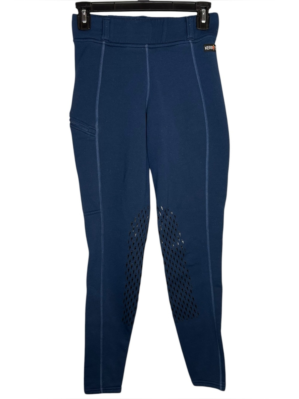 Kerrits fleece pants Equestrian legging grip Tights women’s medium navy blue